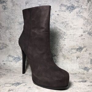 Pour la Victoire Brown Suede Platform Ankle Boots